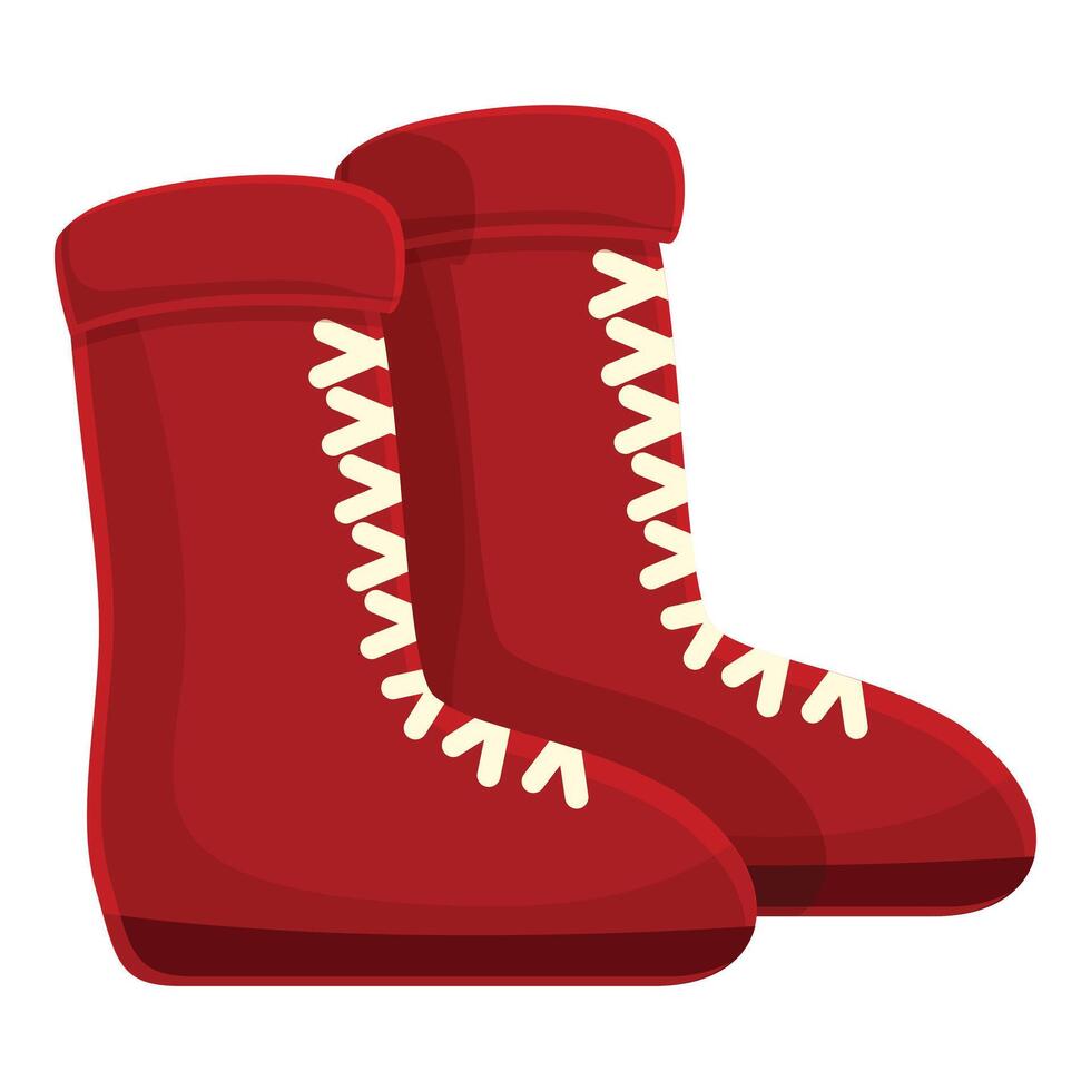 boxe rouge bottes icône dessin animé vecteur. sport Jeu formation vecteur