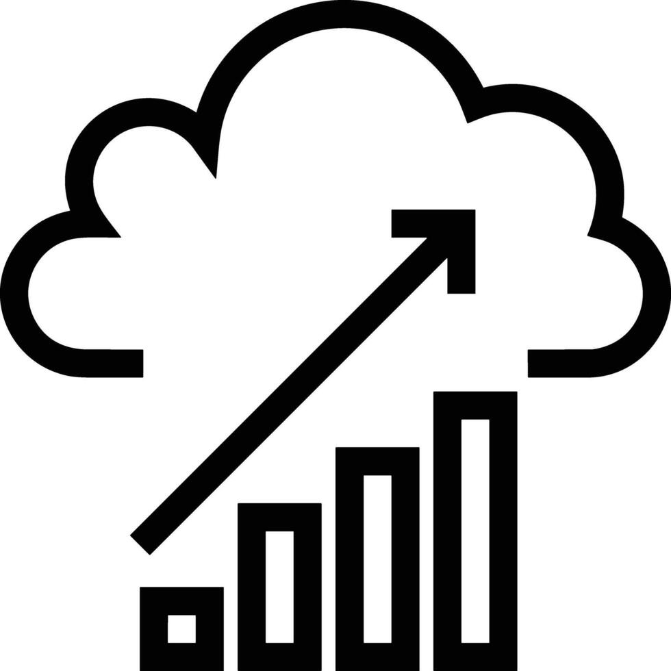 nuage icône symbole vecteur image. illustration de le hébergement espace de rangement conception image