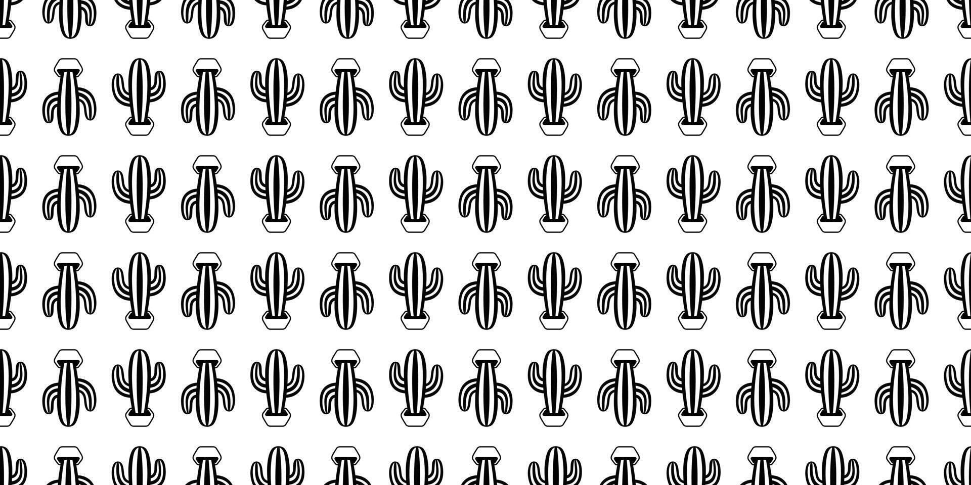 cactus sans couture modèle vecteur désert Botanica fleur jardin plante dessin animé tuile Contexte répéter fond d'écran écharpe isolé griffonnage blanc illustration conception