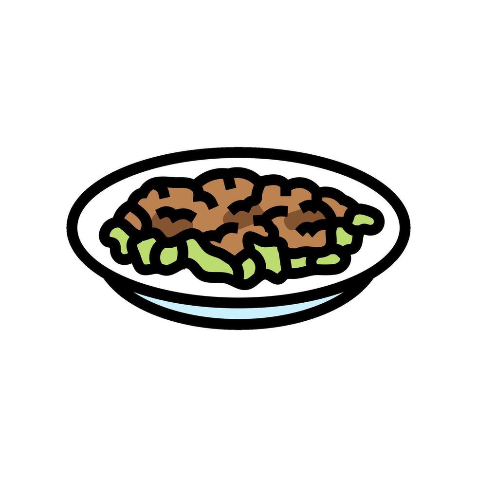 larb salade thaïlandais cuisine Couleur icône vecteur illustration