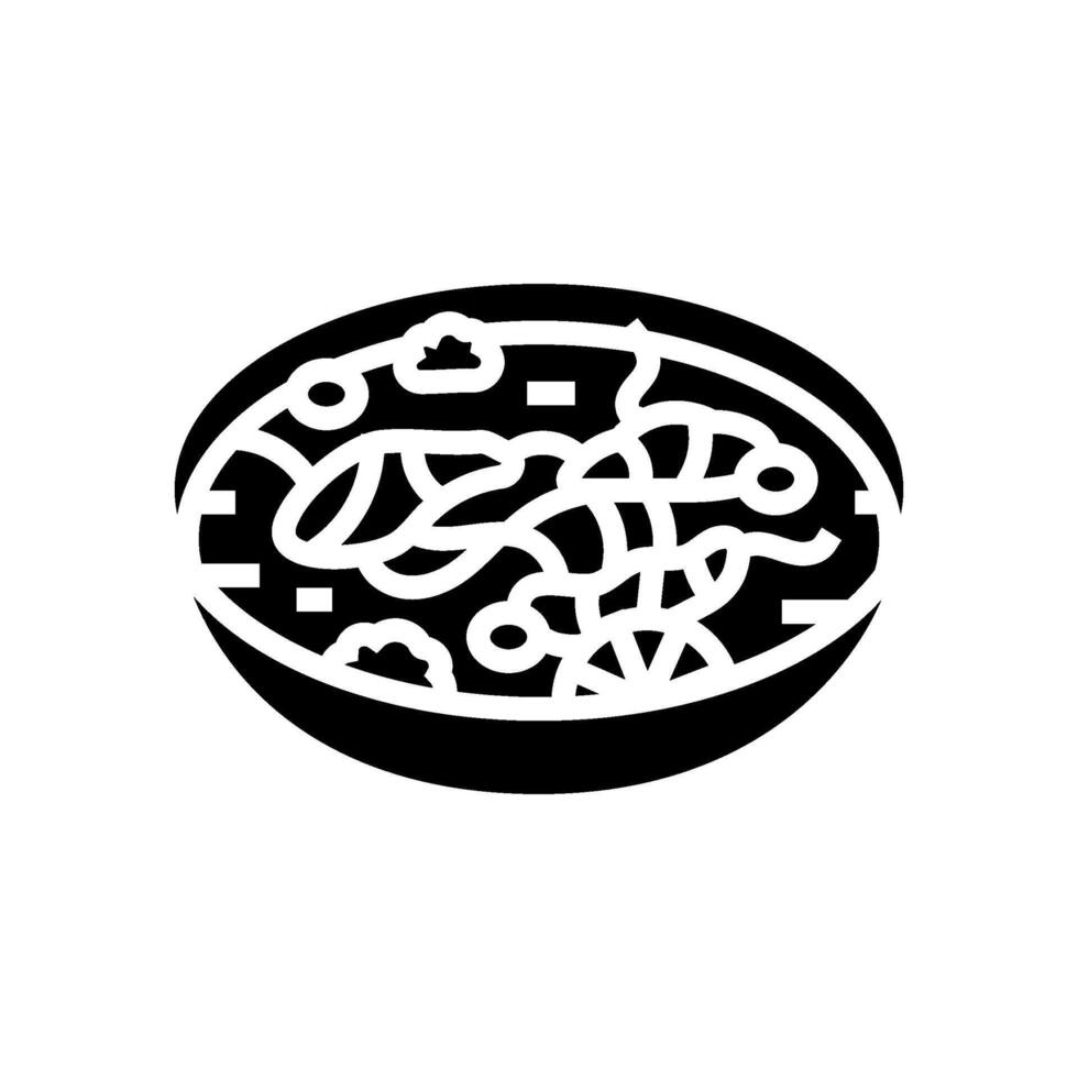 noix de coco soupe thaïlandais cuisine glyphe icône vecteur illustration