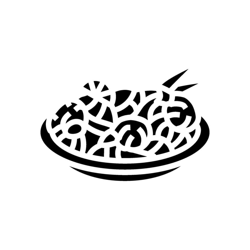 tampon thaïlandais cuisine glyphe icône vecteur illustration