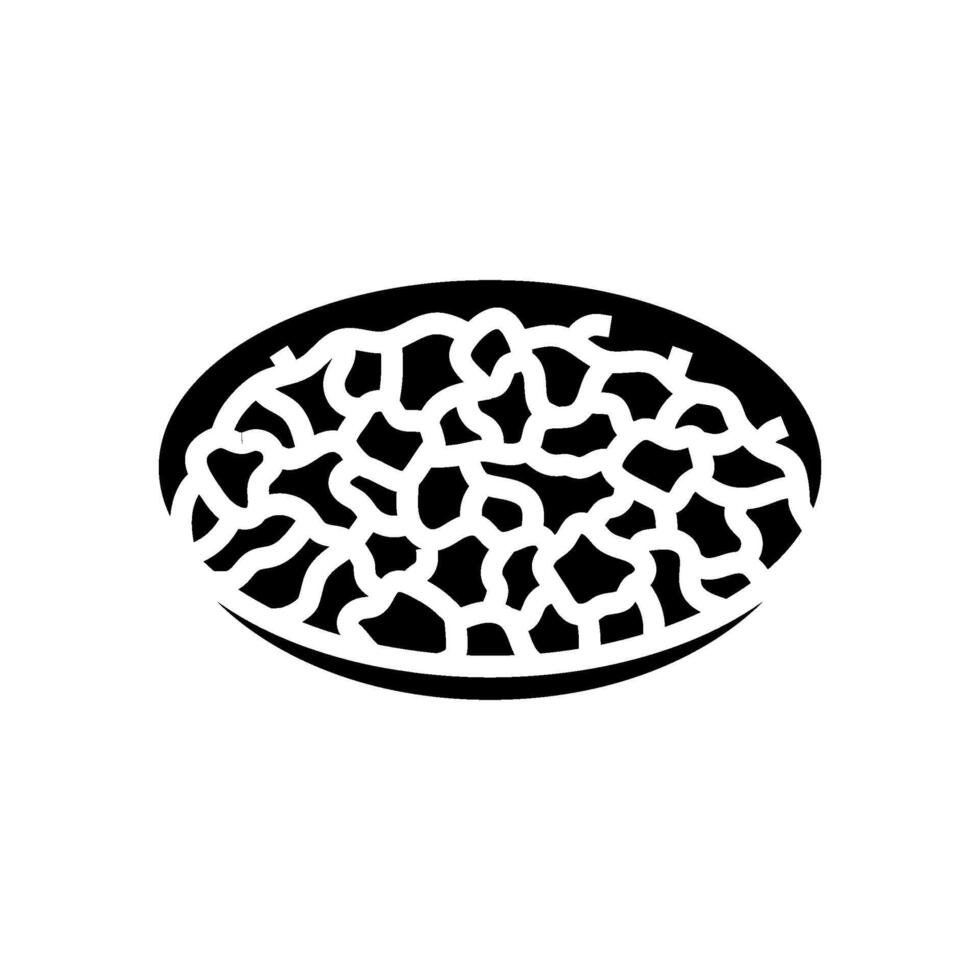 ivre nouilles thaïlandais cuisine glyphe icône vecteur illustration
