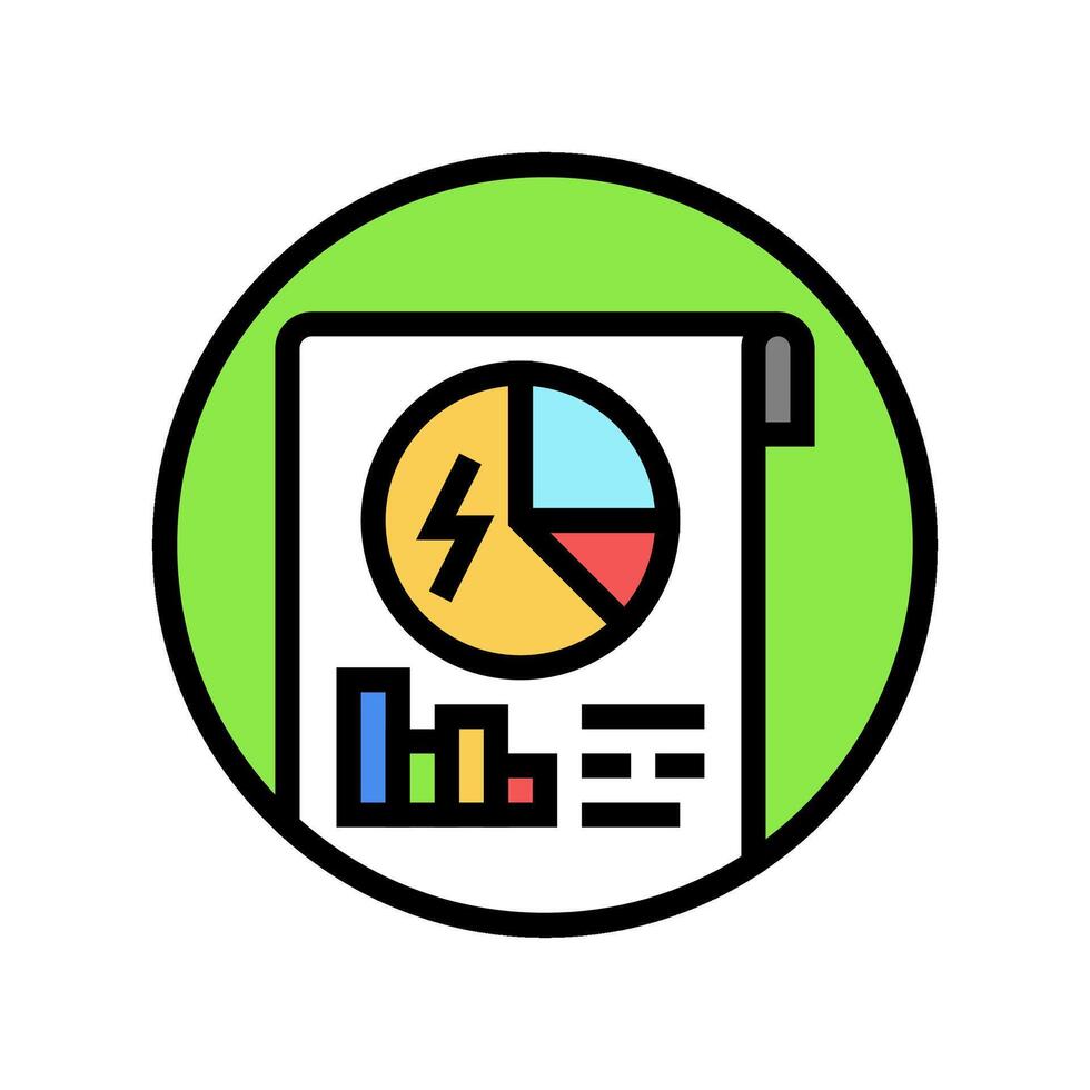 énergie audits Couleur icône vecteur illustration