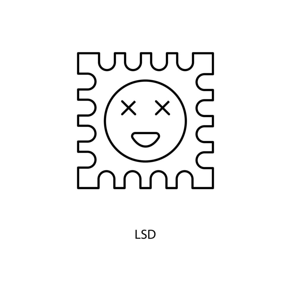 LSD concept ligne icône. Facile élément illustration. LSD concept contour symbole conception. vecteur