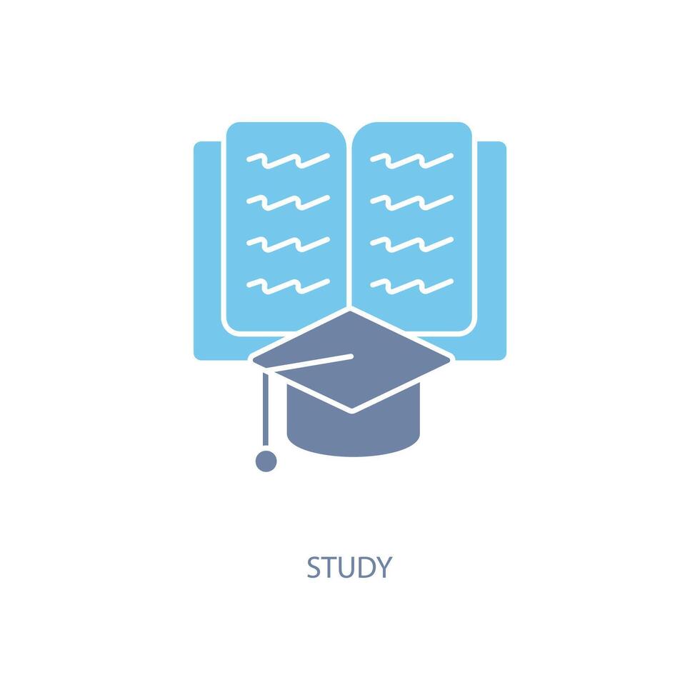 étude concept ligne icône. Facile élément illustration. étude concept contour symbole conception. vecteur
