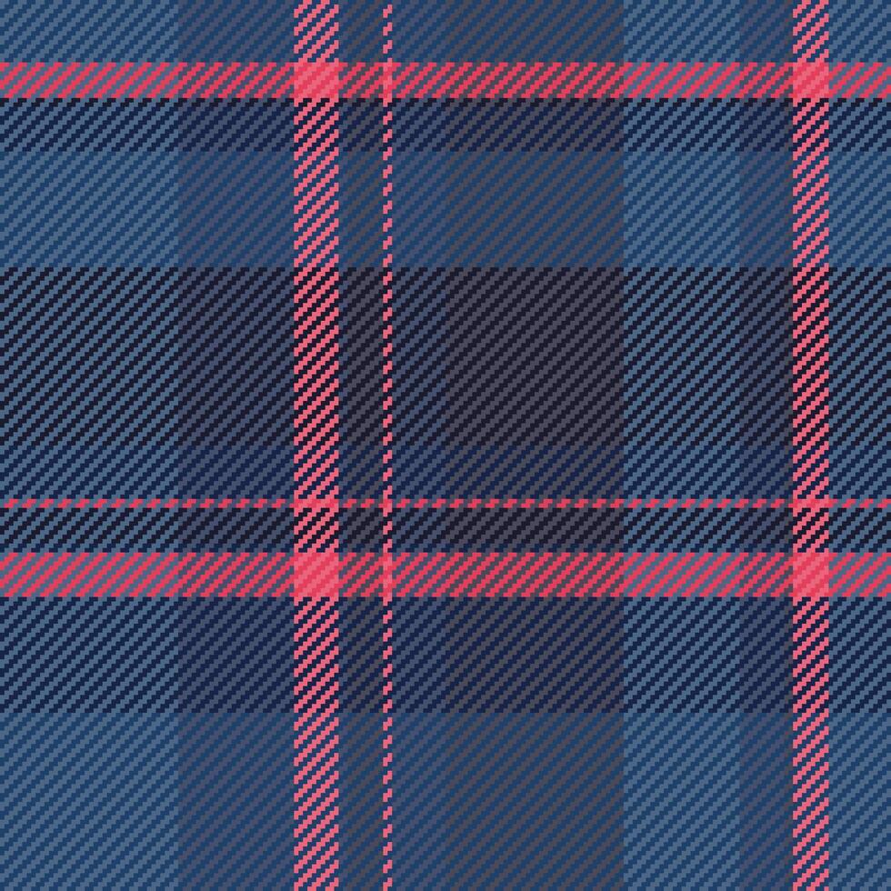 stylé Contexte sans couture tissu, s'estomper plaid texture modèle. duveteux vecteur textile tartan vérifier dans bleu et foncé couleurs.