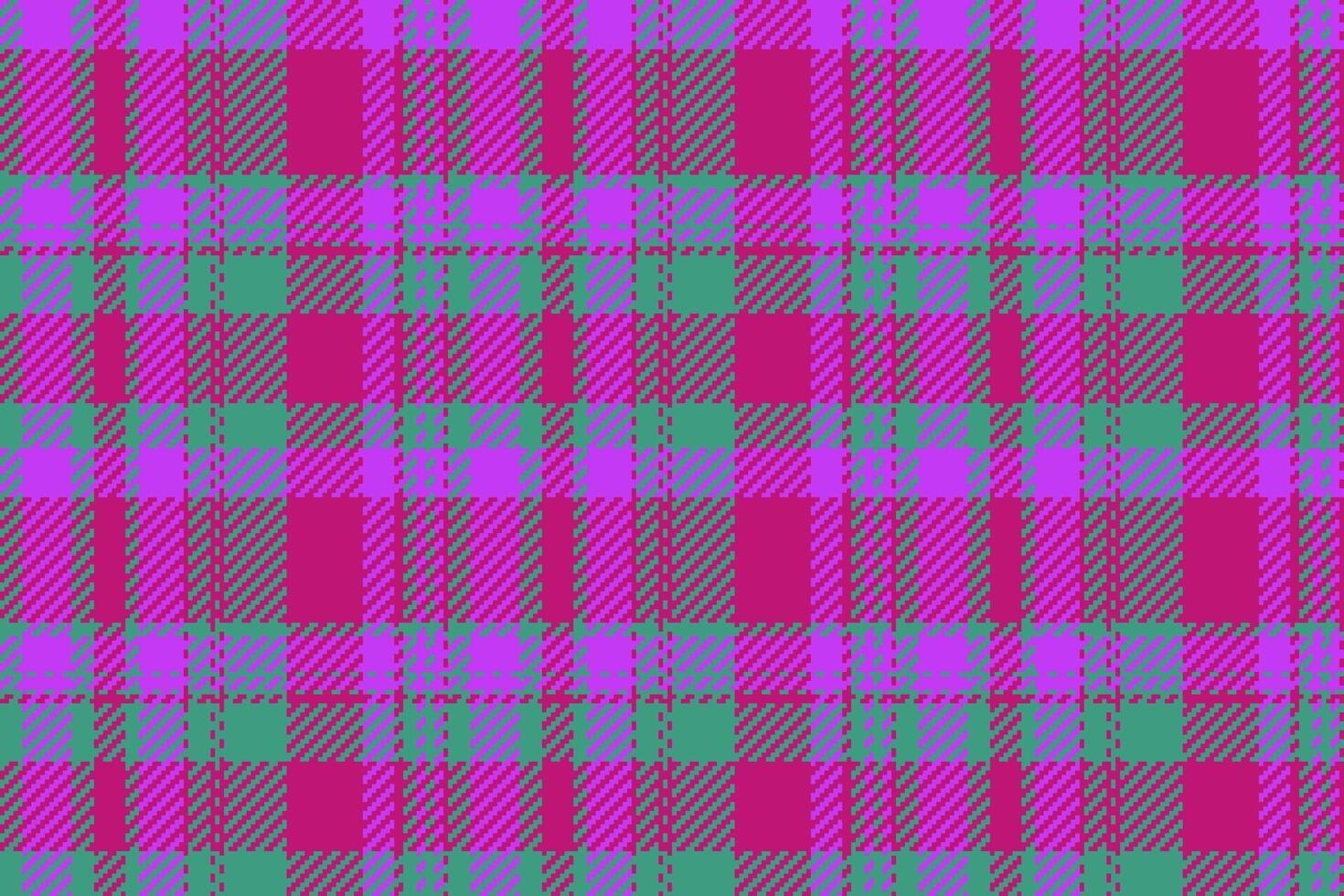 album texture Contexte tissu, carte postale tartan modèle vecteur. griffonnage textile vérifier sans couture plaid dans rose et sarcelle couleurs. vecteur