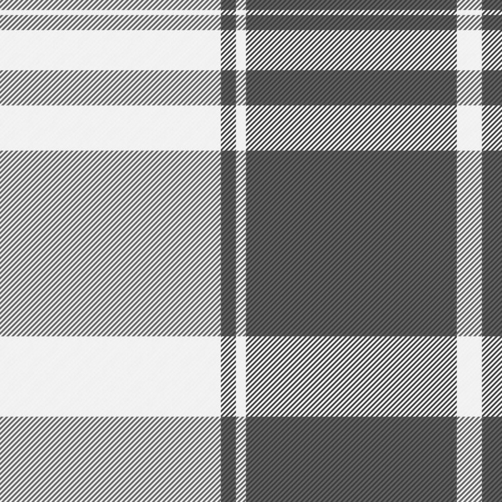 Irlande plaid vérifier tartan, retour en tissu textile modèle. mignonne sans couture Contexte texture vecteur dans gris et blanc couleurs.