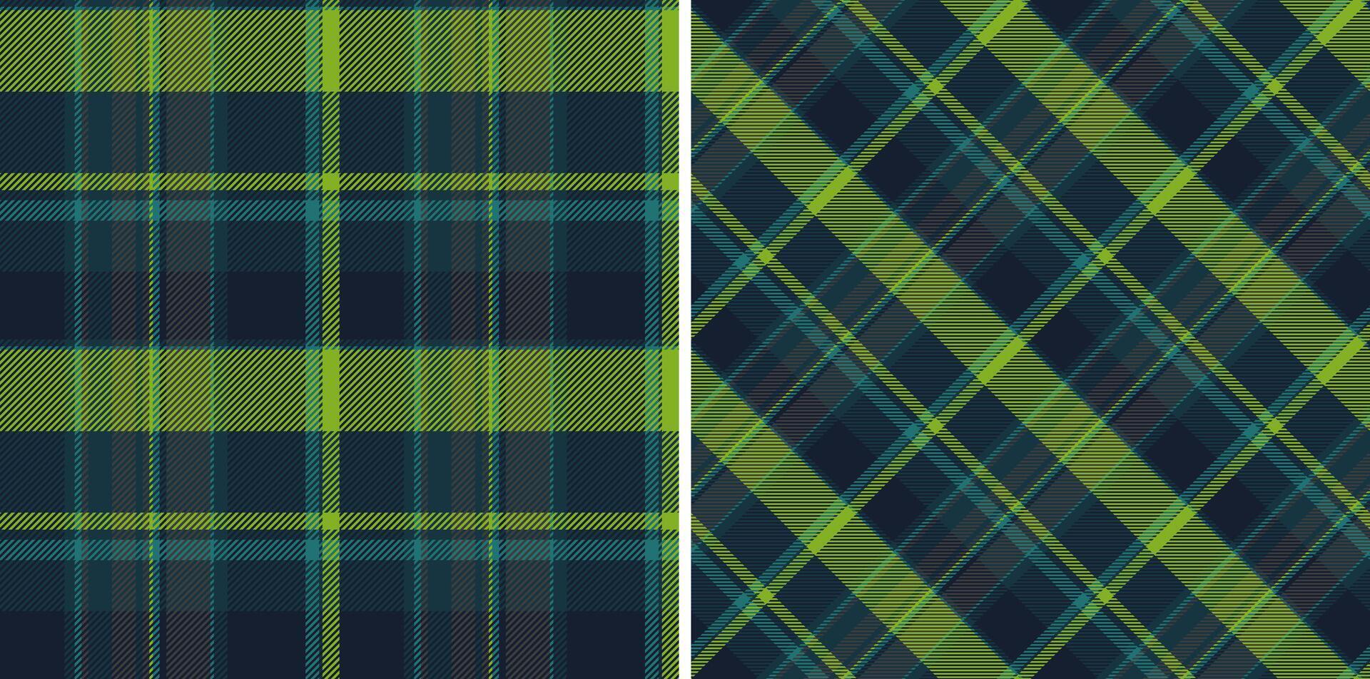 vérifier sans couture en tissu de vecteur tartan textile avec une plaid texture Contexte modèle. ensemble dans à la mode couleurs. unique invitation dessins pour événements.