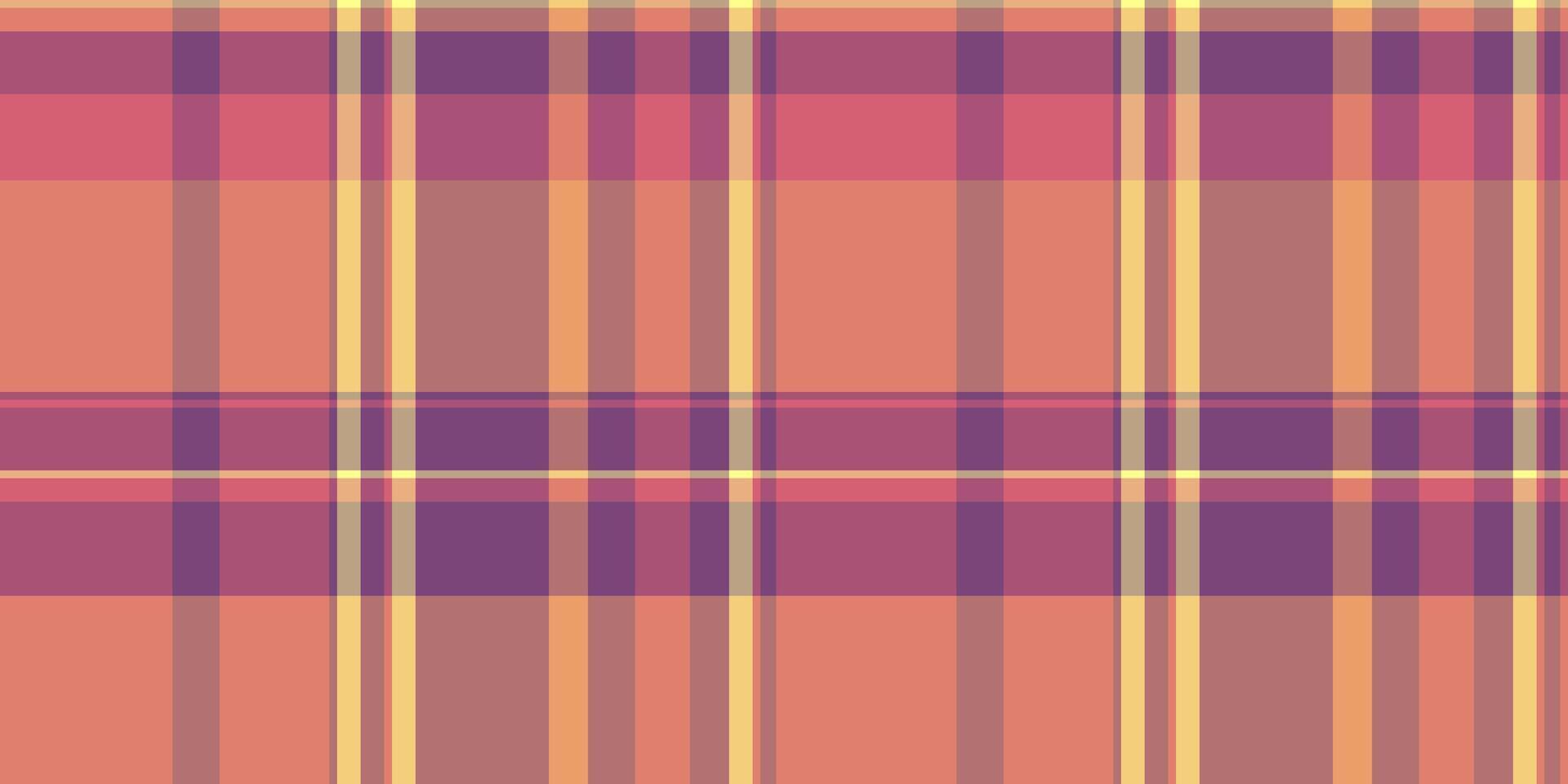 primaire vérifier Contexte modèle, harmonie sans couture textile plaid. clairsemé texture vecteur tartan en tissu dans rouge et rose couleurs.