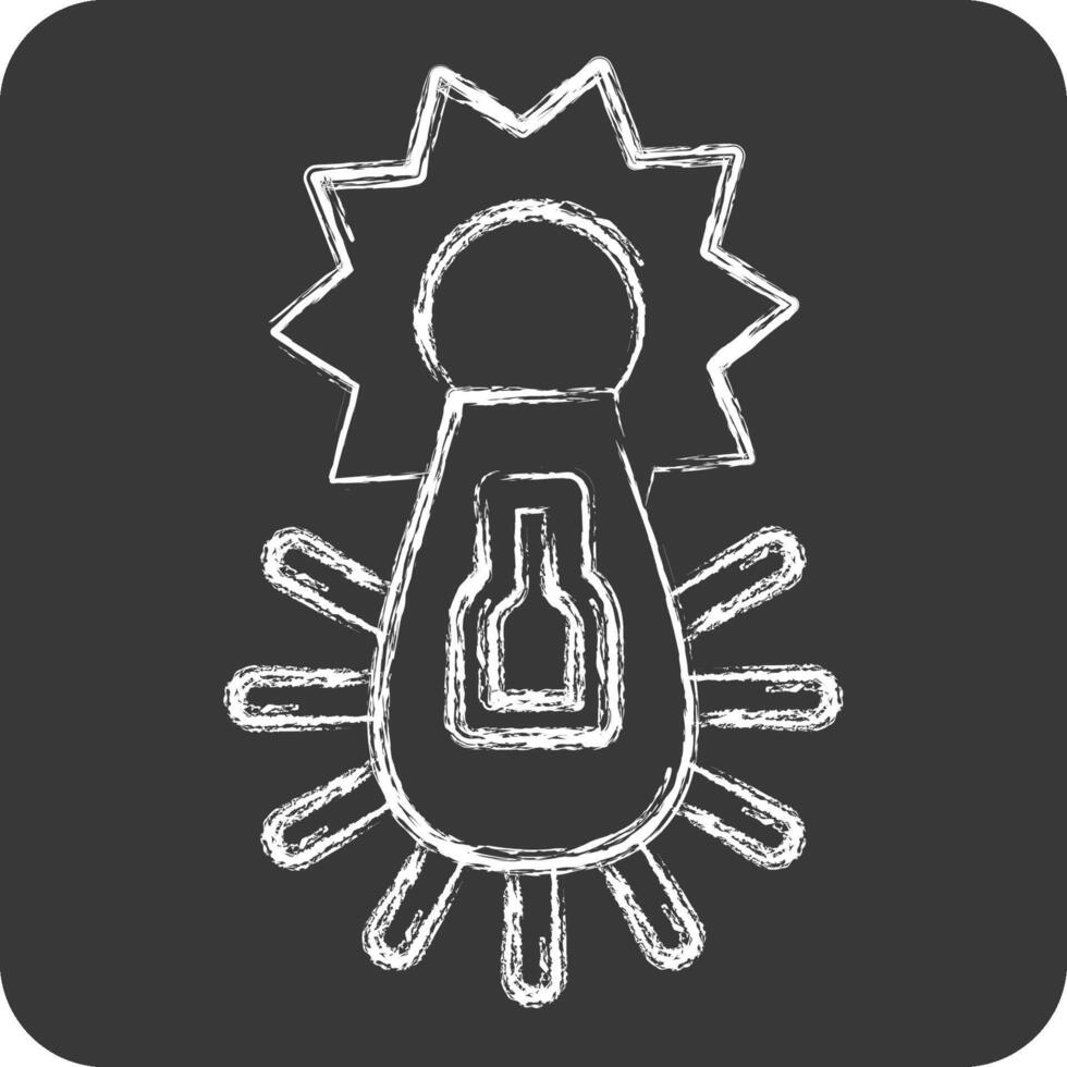 icône solaire électricité. en relation à solaire panneau symbole. craie style. Facile conception illustration. vecteur