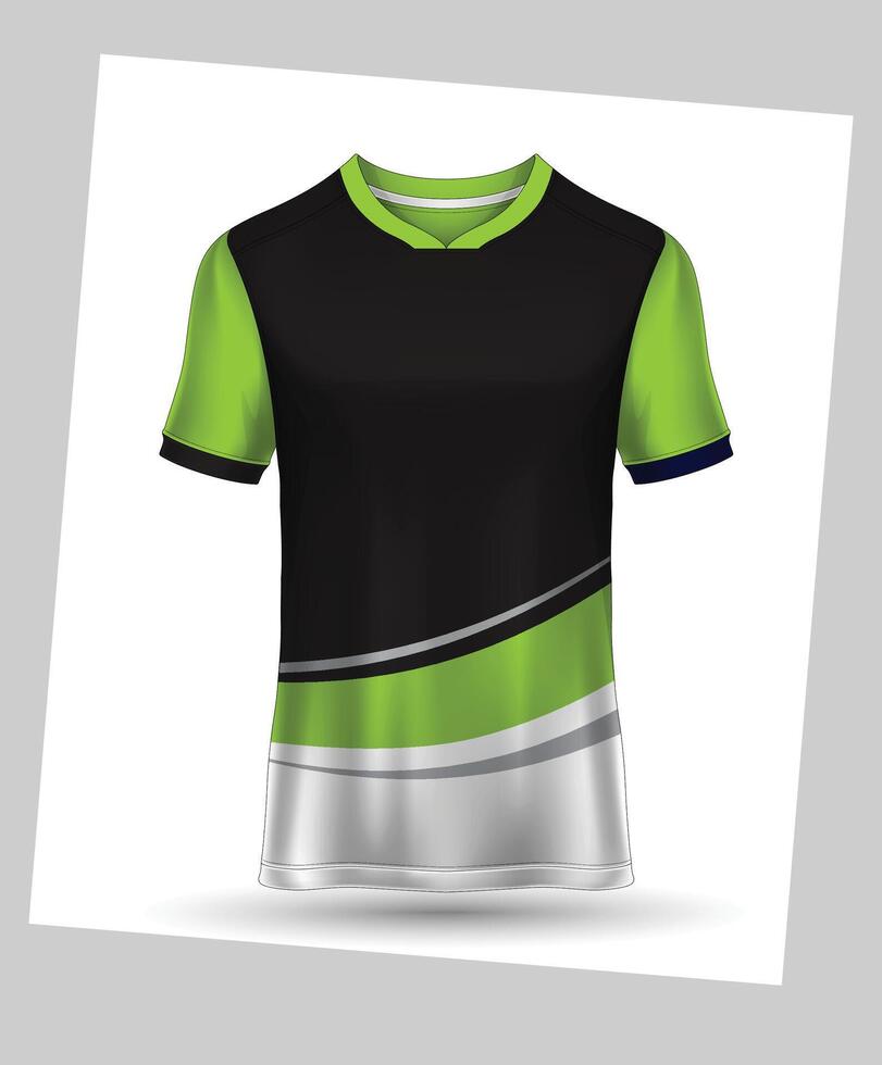 T-shirt sport conception modèle, football Jersey maquette pour Football club. uniforme de face et retour voir, vecteur prime cyclisme Jersey conception