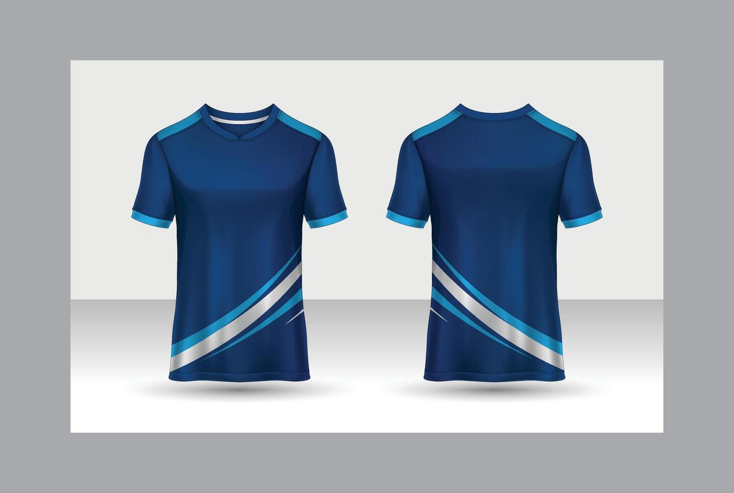 T-shirt sport conception modèle, football Jersey maquette pour Football club. uniforme de face et retour voir, vecteur prime cyclisme Jersey conception