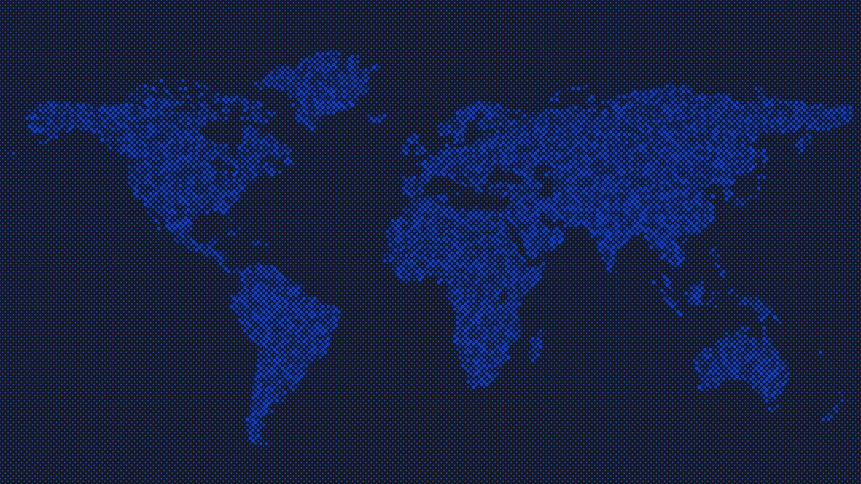 demi-teinte monde carte Contexte - bleu cercle modèle illustration vecteur