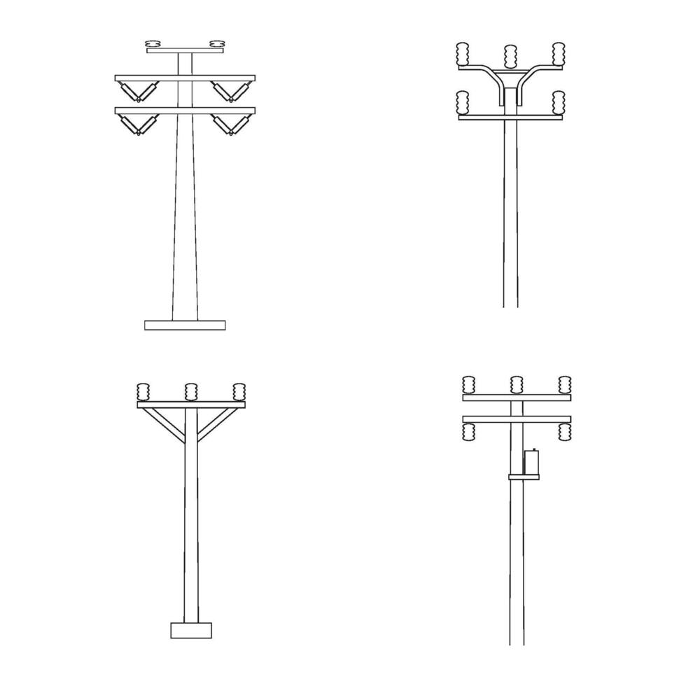 électrique pôle icône vecteur