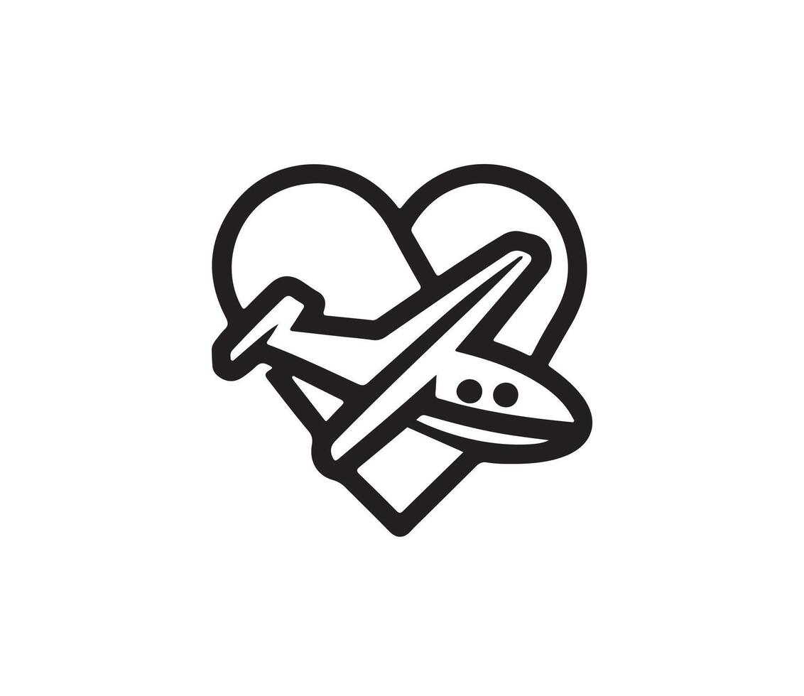 avion logo silhouette vecteur illustration sur blanc Contexte