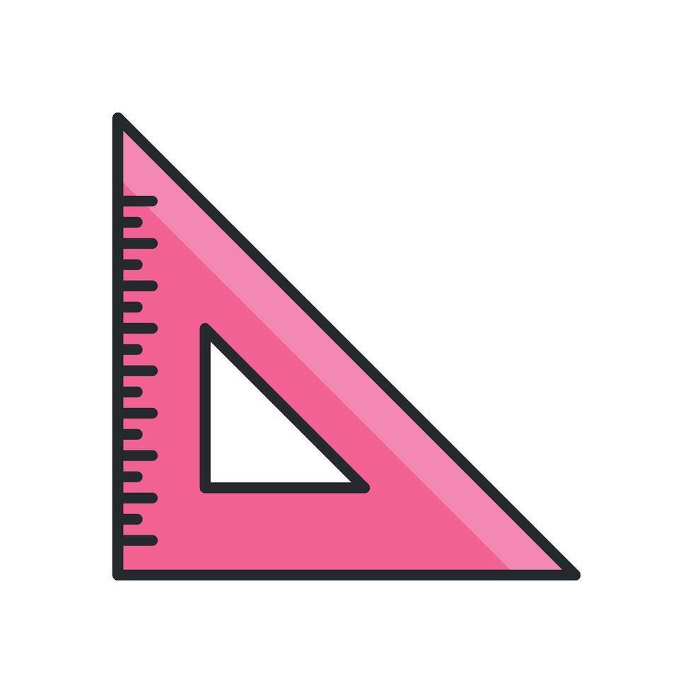 règle papeterie icône vecteur modèle illustration conception