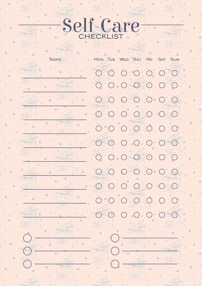 soins auto-administrés planificateur liste. feuille de travail modèle avec la sorcellerie modèle, Halloween vecteur