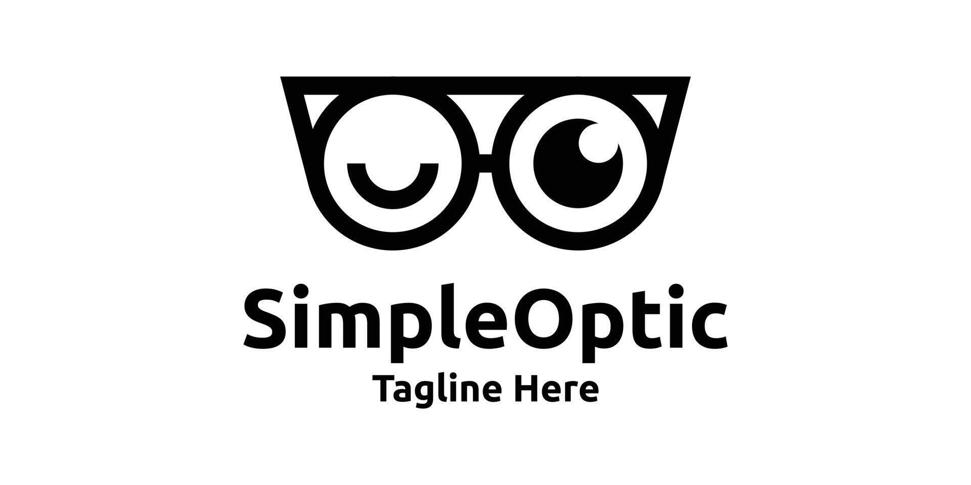 Facile logo conception pour optique, yeux, lentilles, lunettes, logo conception modèles, symboles, Créatif idées. vecteur