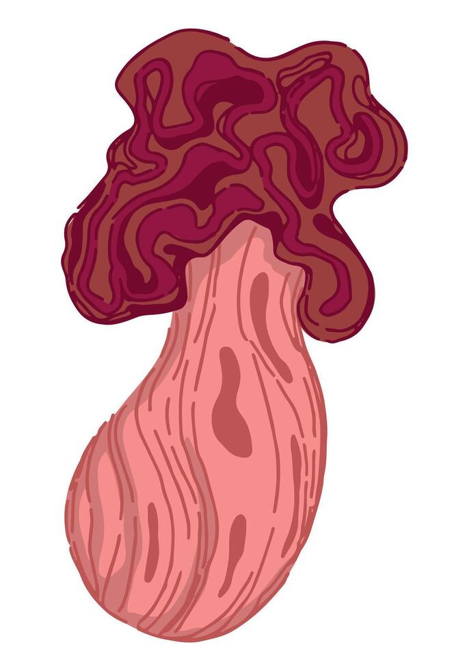 poison champignon, champignon dans abstrait style. Célibataire moderne clipart isolé sur blanc Contexte. contemporain vecteur illustration.