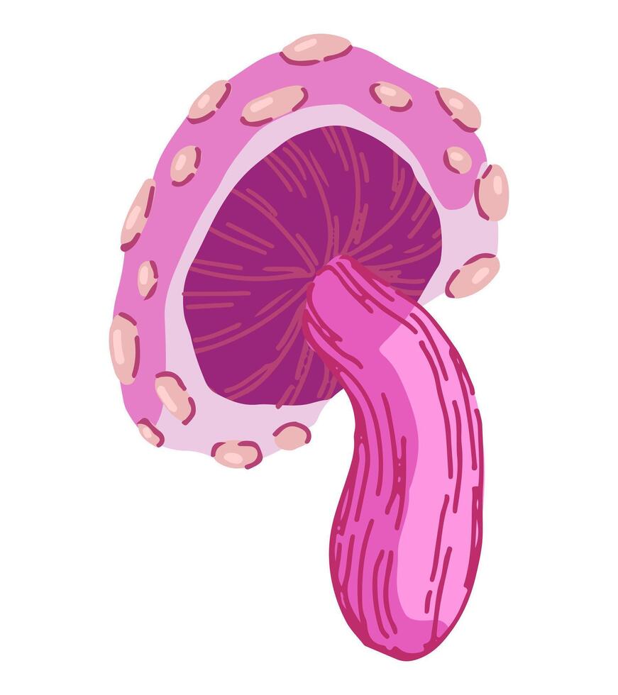 poison champignon, champignon dans abstrait style. Célibataire moderne clipart isolé sur blanc Contexte. contemporain vecteur illustration.