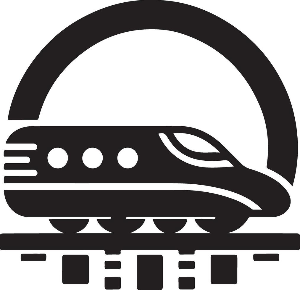 minimal les japonais balle train icône vecteur clipart silhouette, blanc Contexte 9