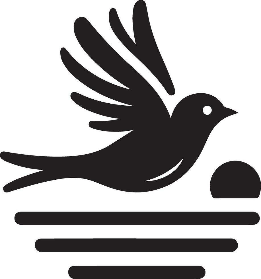 bouvreuil oiseau logo concept, noir Couleur silhouette, blanc Contexte 4 vecteur