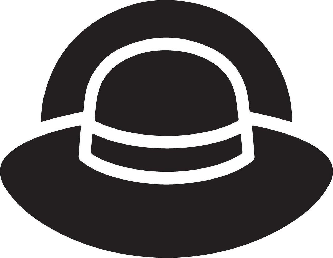 minimal rétro chapeau icône, clipart, symbole, noir Couleur silhouette 20 vecteur