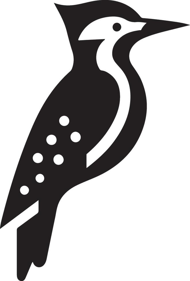 les pics oiseau logo concept, noir Couleur silhouette, blanc Contexte 2 vecteur