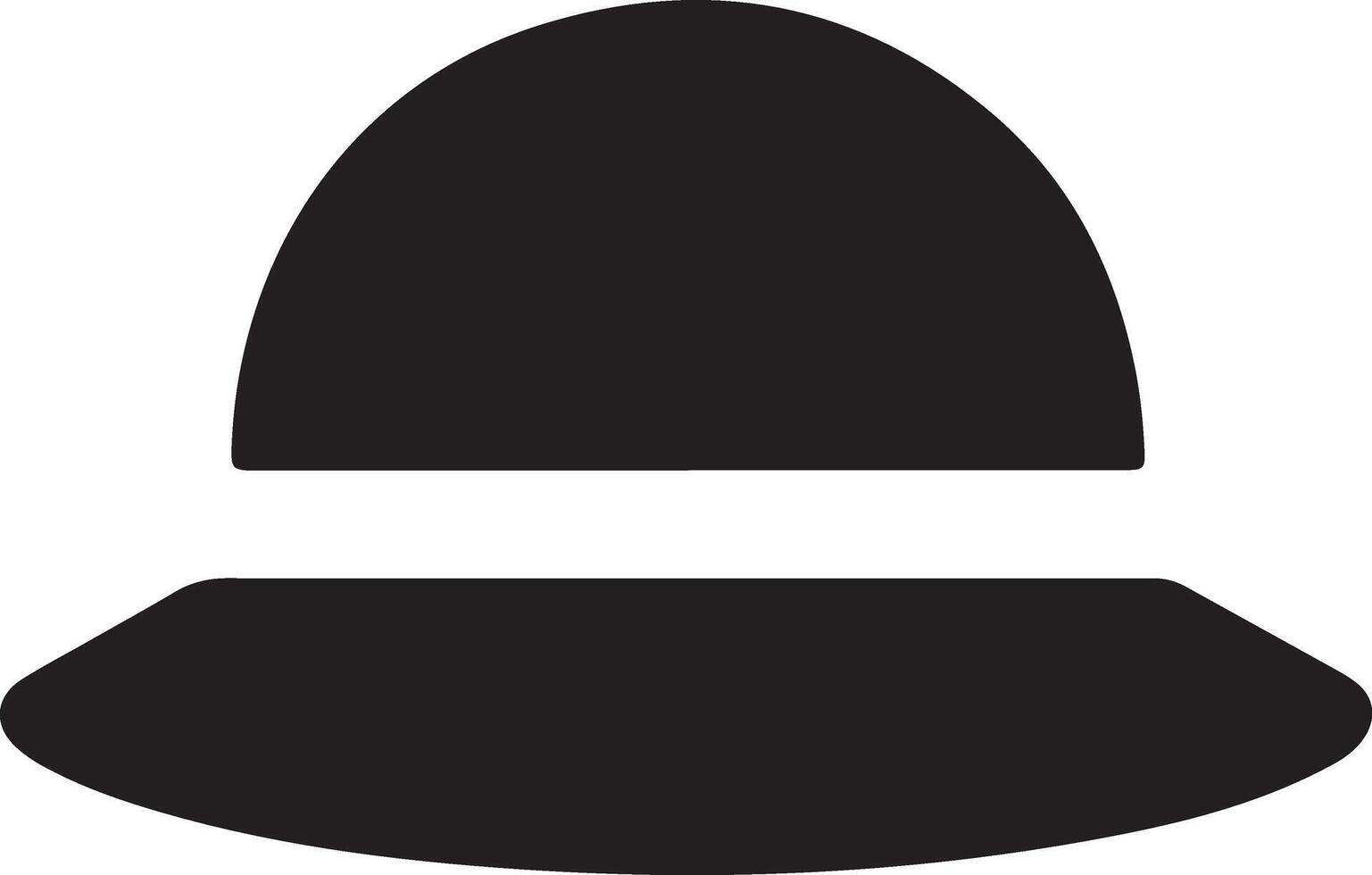 minimal rétro chapeau icône, clipart, symbole, noir Couleur silhouette 2 vecteur