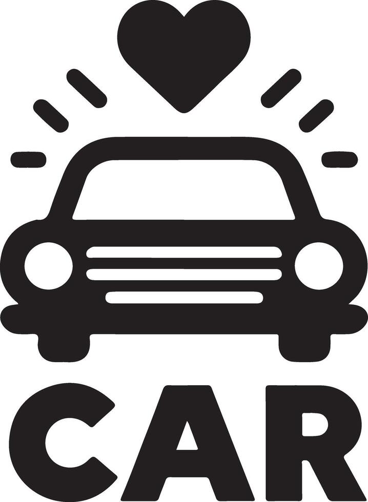 je l'amour voiture vecteur logo illustration, voiture icône, symbole. logo concept 16