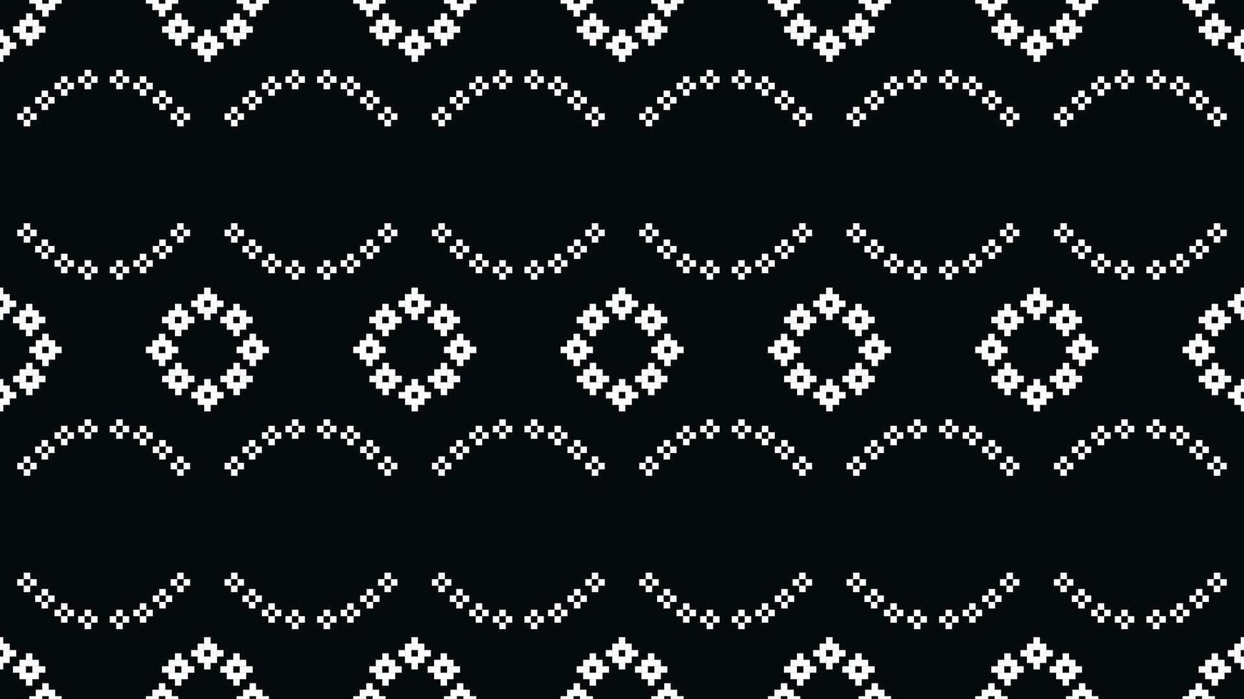 traditionnel ethnique motifs ikat géométrique en tissu modèle traverser point.ikat broderie ethnique Oriental pixel noir background.abstract, vecteur, illustration. texture, écharpe, décoration, papier peint. vecteur