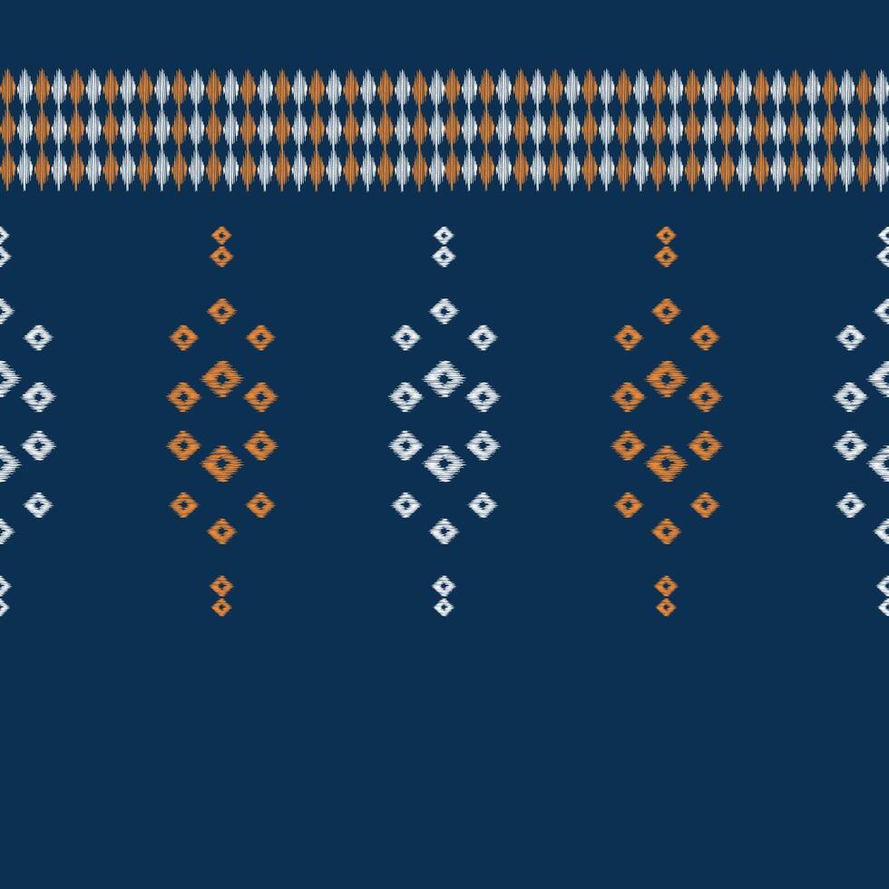 traditionnel ethnique ikat motif en tissu modèle géométrique style.africain ikat broderie ethnique Oriental modèle bleu Contexte fond d'écran. résumé, vecteur, illustration.texture, cadre, décoration. vecteur