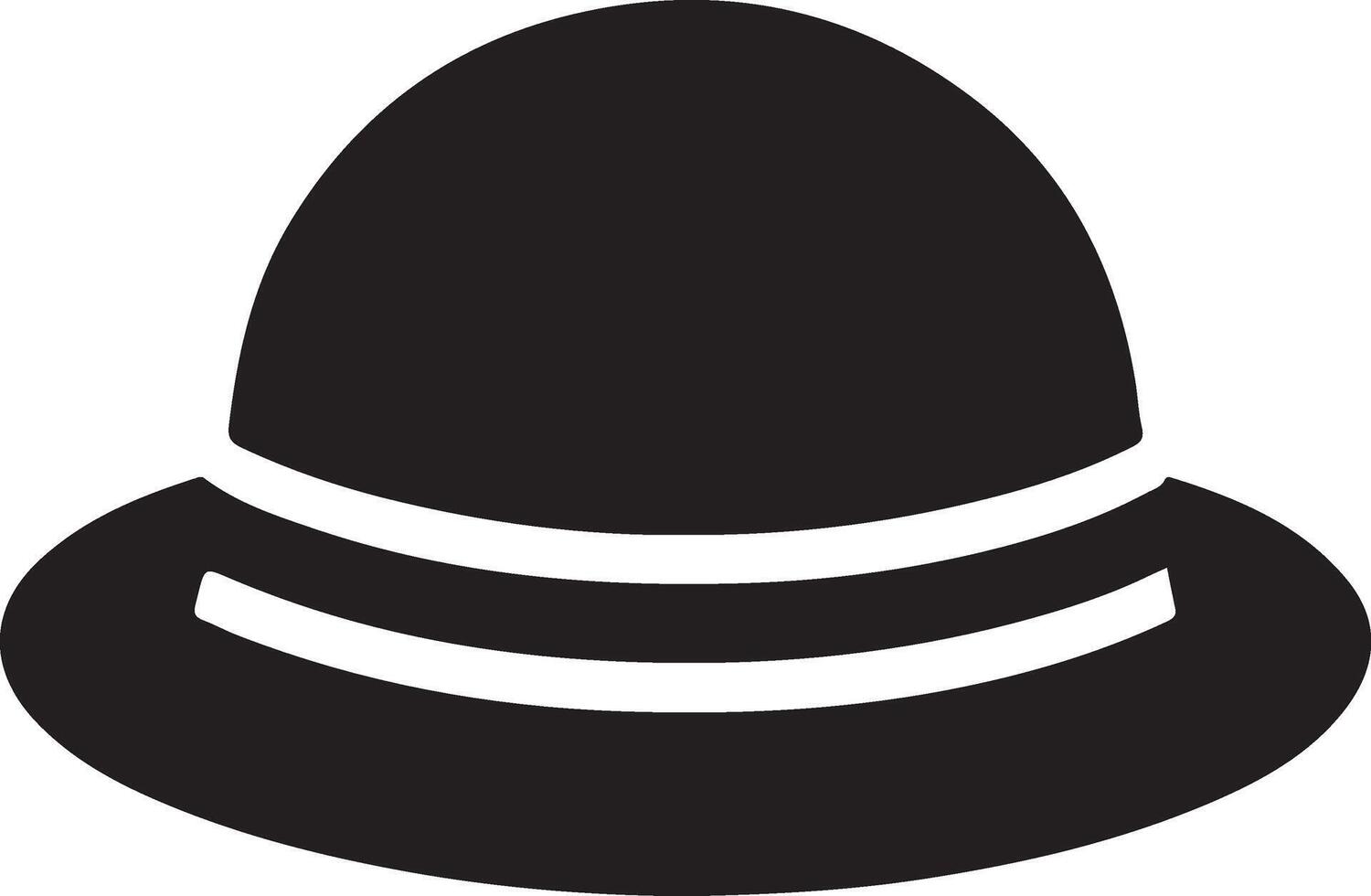 minimal rétro chapeau icône, clipart, symbole, noir Couleur silhouette 15 vecteur
