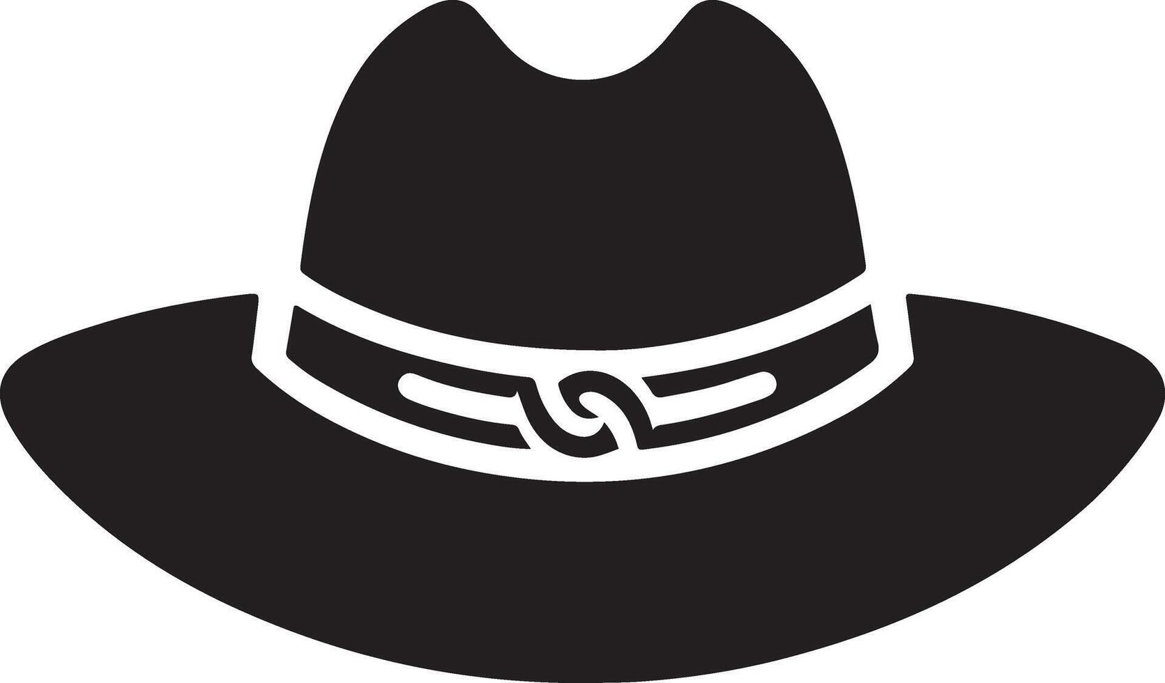 minimal rétro chapeau icône, clipart, symbole, noir Couleur silhouette 38 vecteur