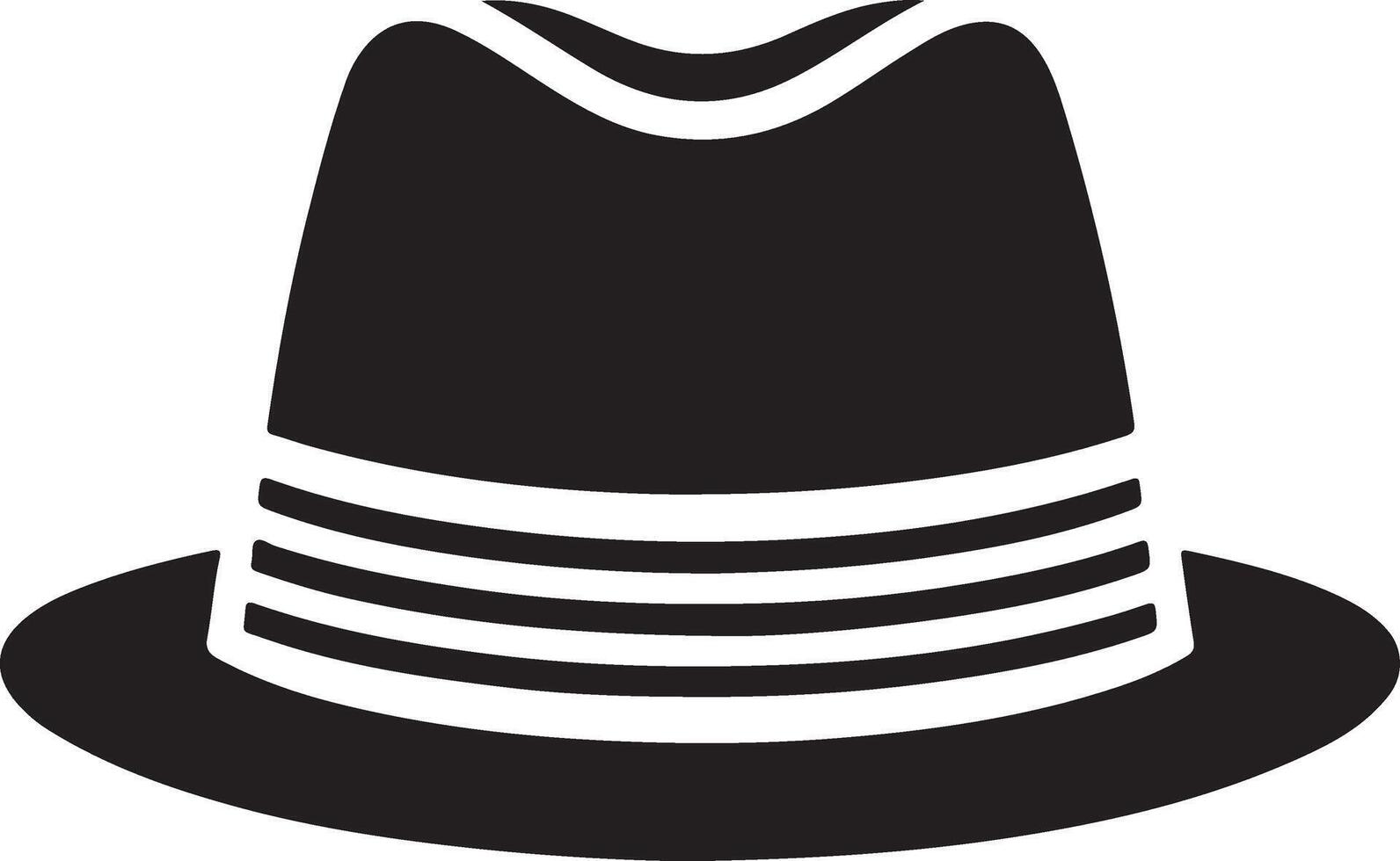 minimal rétro chapeau icône, clipart, symbole, noir Couleur silhouette 33 vecteur