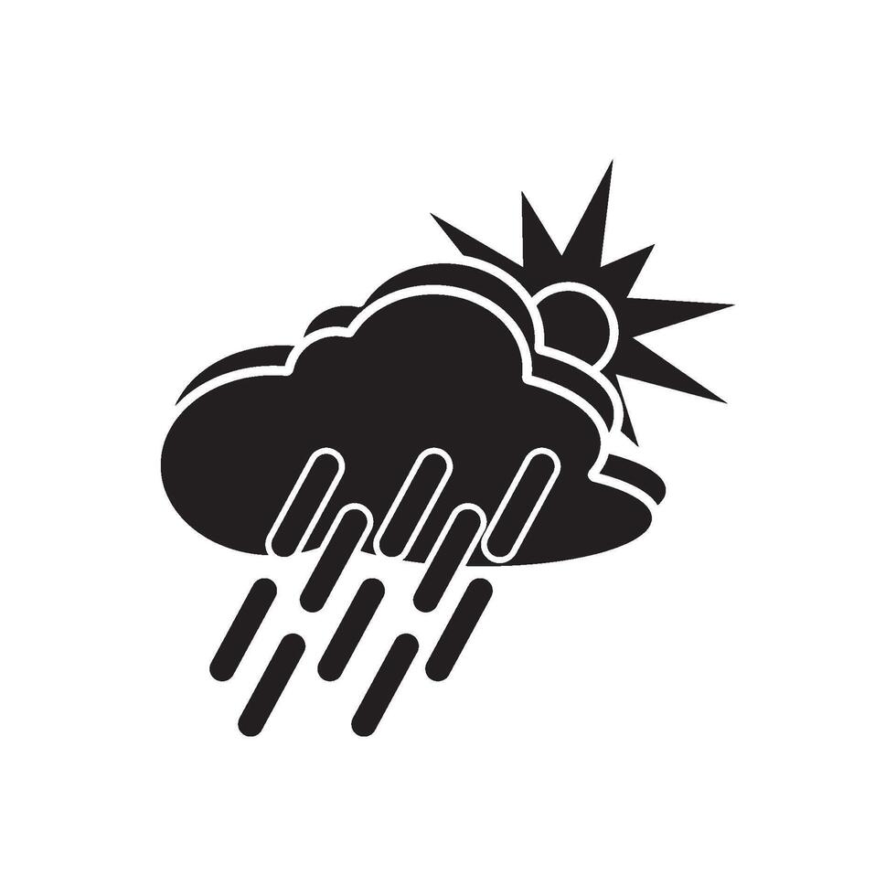 pluie nuage symbole icône conception, vecteur illustration