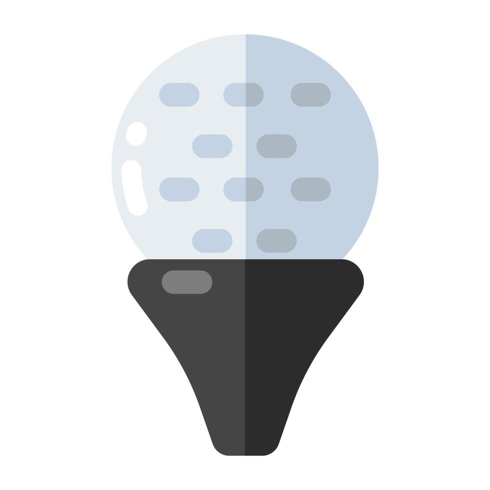 une icône de conception unique de tee de golf vecteur