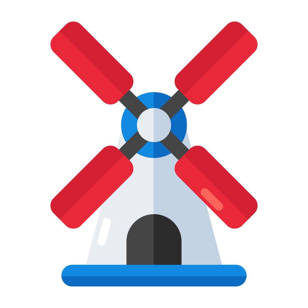 vent turbine icône, modifiable vecteur