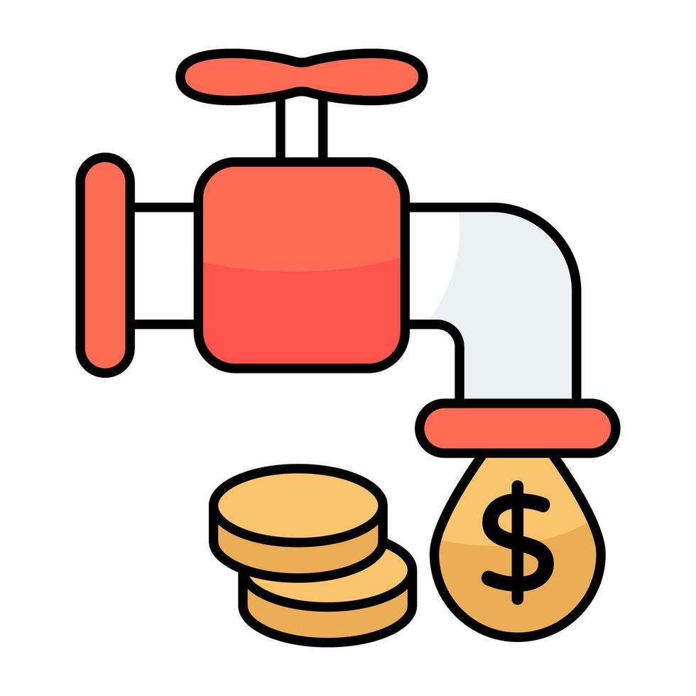 une coloré conception icône de financier robinet vecteur