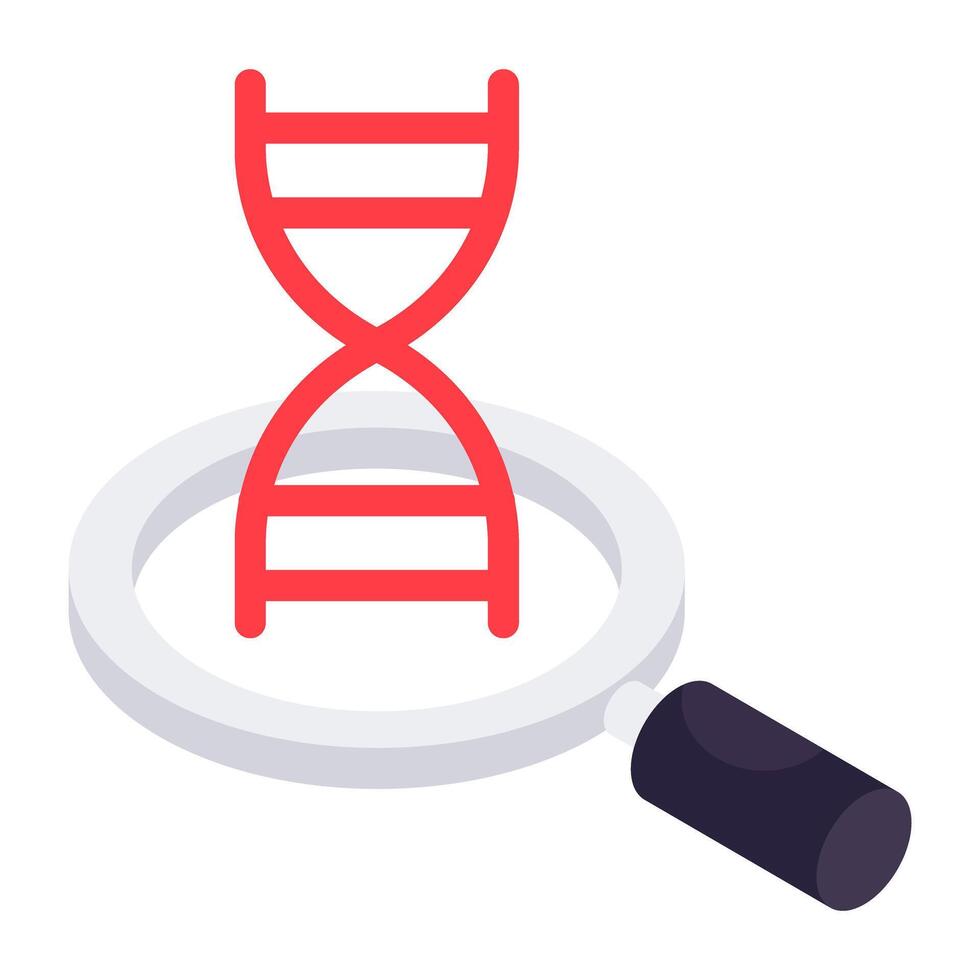 chercher ADN icône dans isométrique conception vecteur