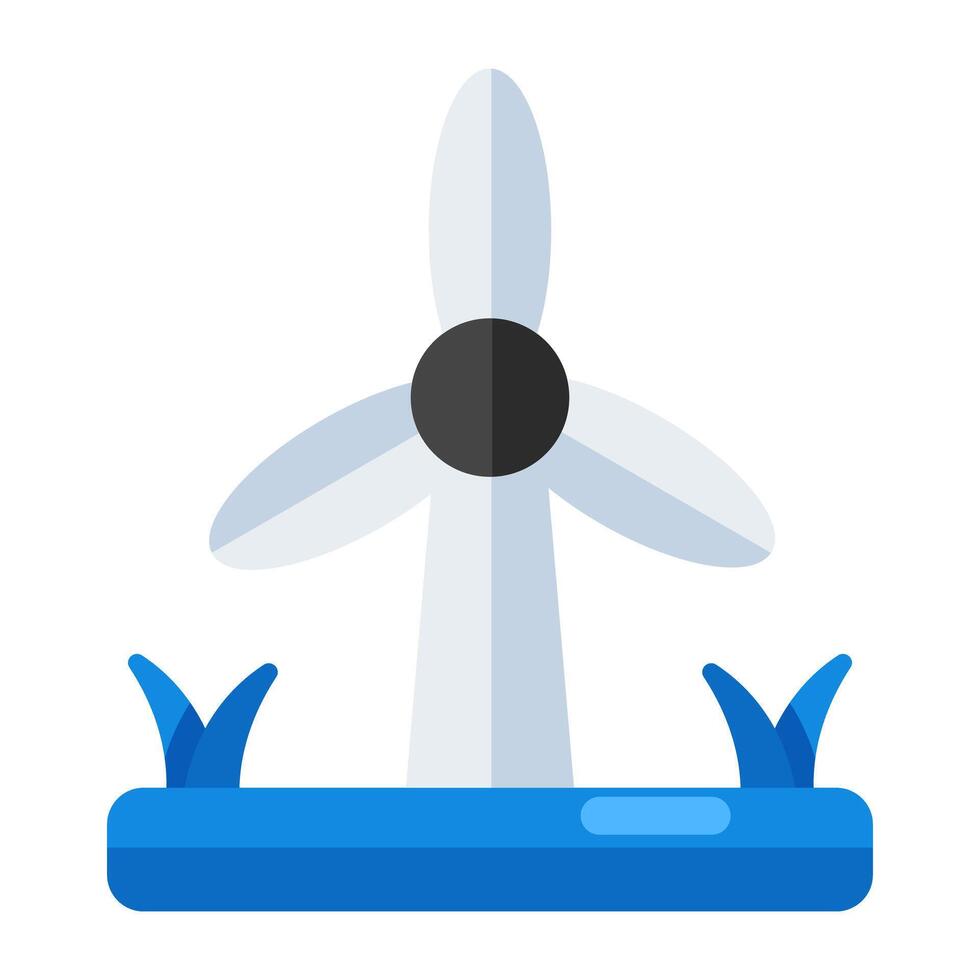 vent turbine icône, modifiable vecteur