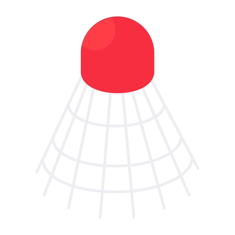 badminton birdie icône, isométrique conception de volant vecteur