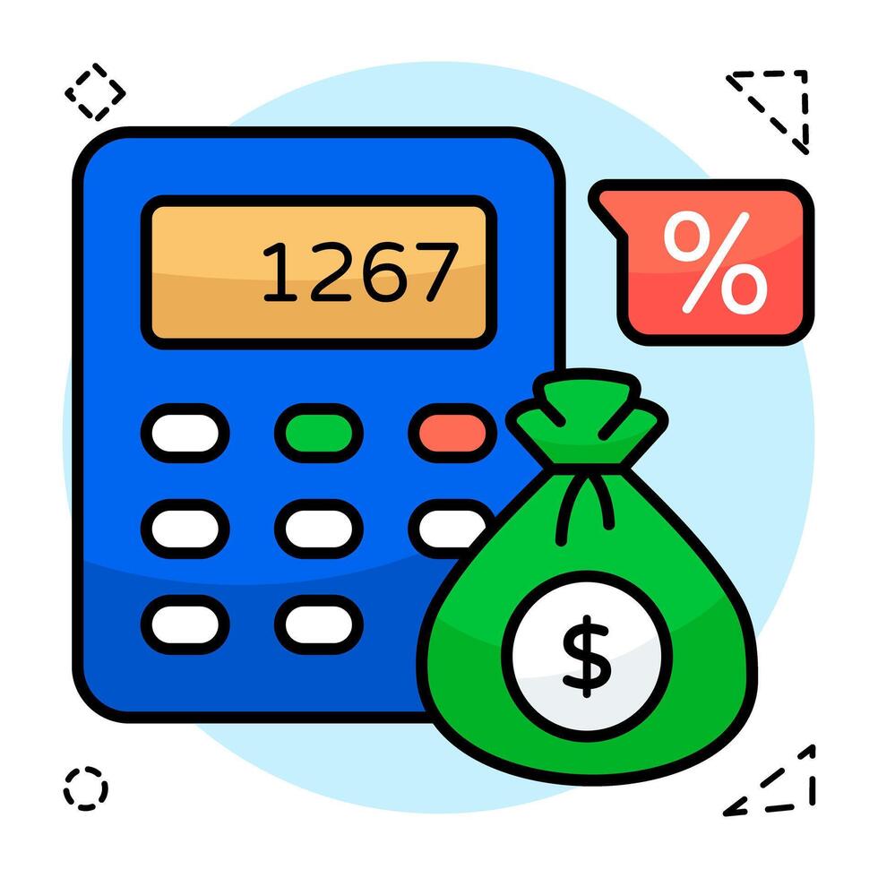 prime Télécharger icône de argent calcul vecteur