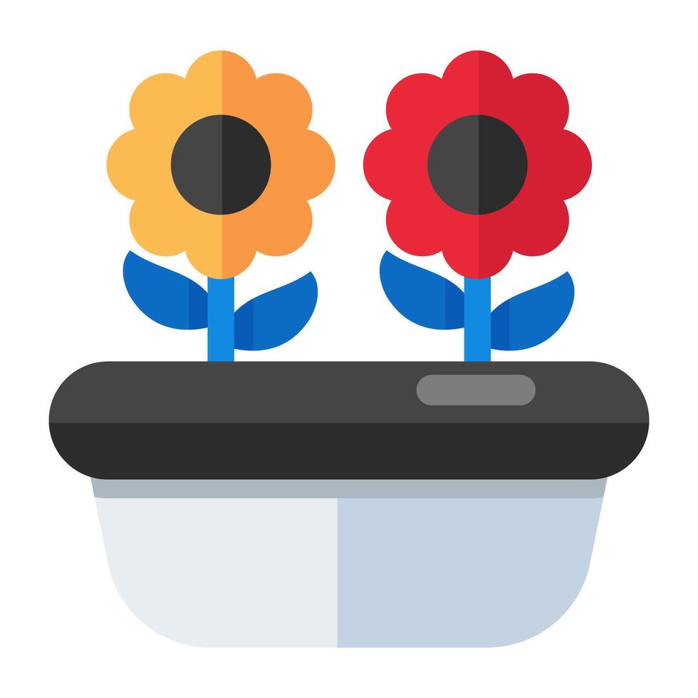 une icône de téléchargement premium de plante en pot vecteur
