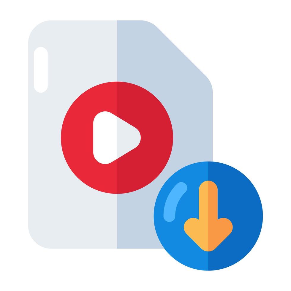 une Créatif conception icône de vidéo fichier Télécharger vecteur