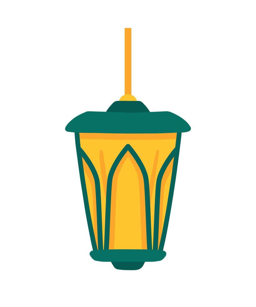 pendaison lanterne griffonnage pour islamique entête élément décoration dans dessin animé vecteur illustration