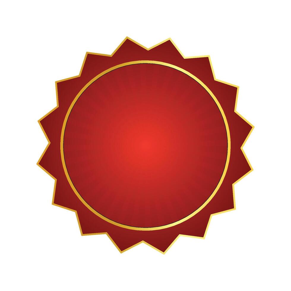 abstrait luxe rouge d'or cercle formes cadres Étiquettes offre bannière étiquette vecteur