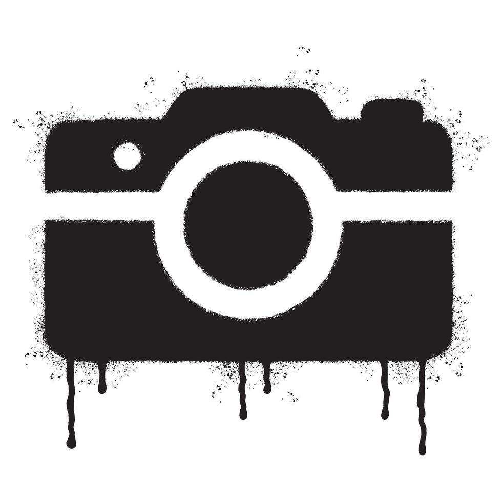 vaporisateur peint graffiti caméra la photographie icône pulvérisé isolé avec une blanc Contexte. vecteur